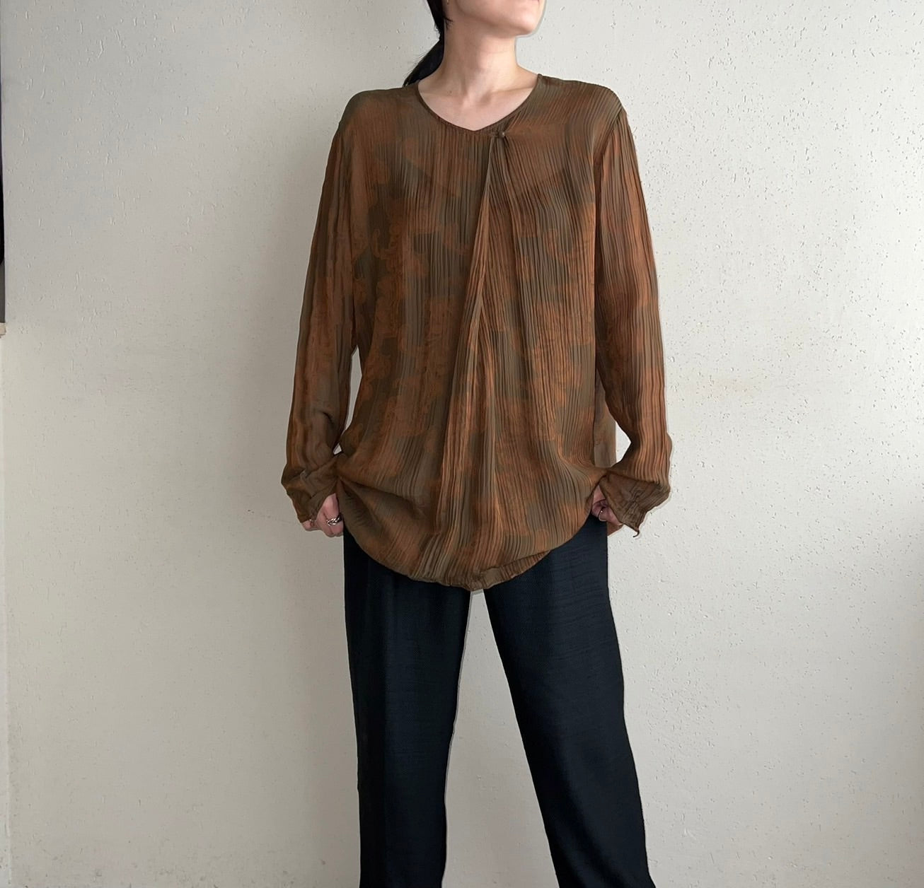 90s "Calvin Klein " Sheer Blouse
