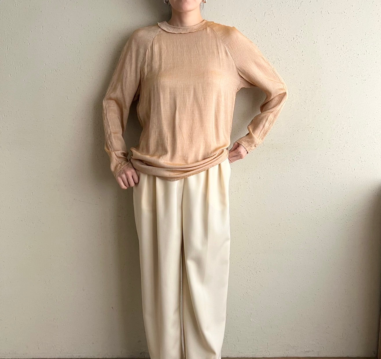 90s Pale Orange Blouse