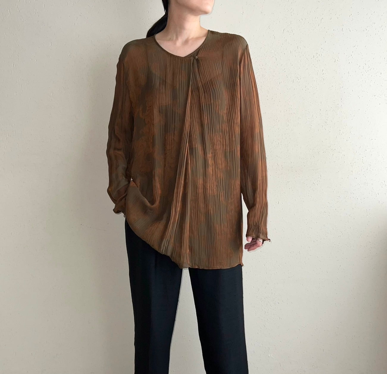 90s "Calvin Klein " Sheer Blouse