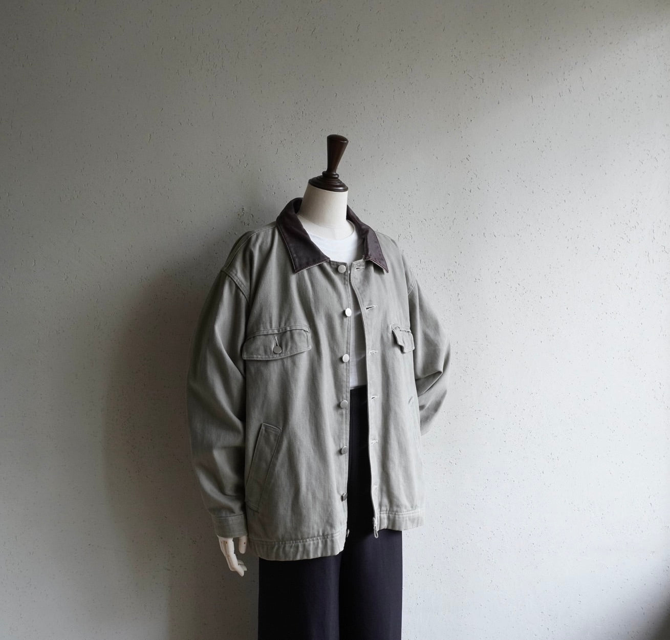 90s Leather Collar Jacket