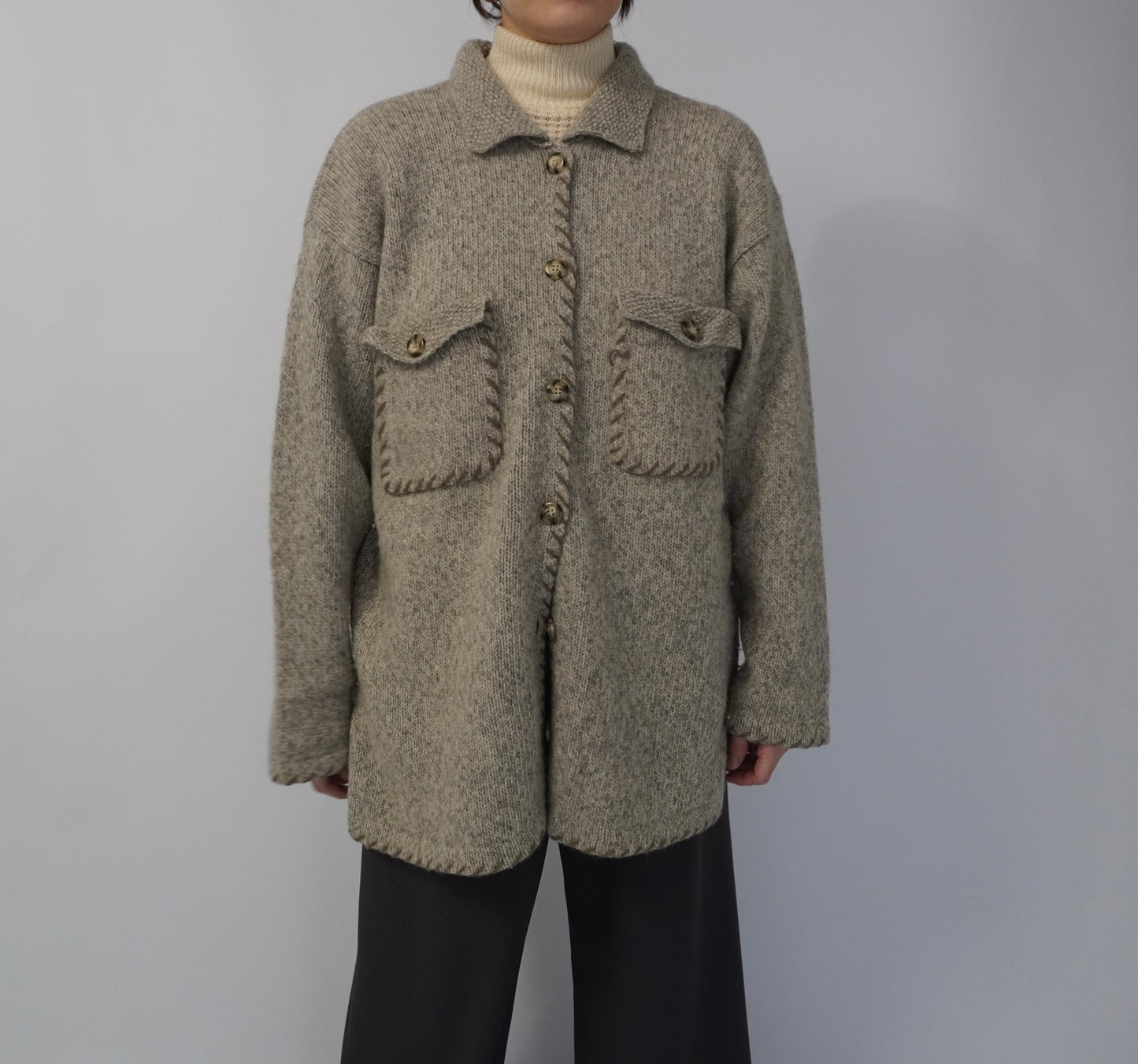90s "EDDIE BAUER" Knit Cardigan