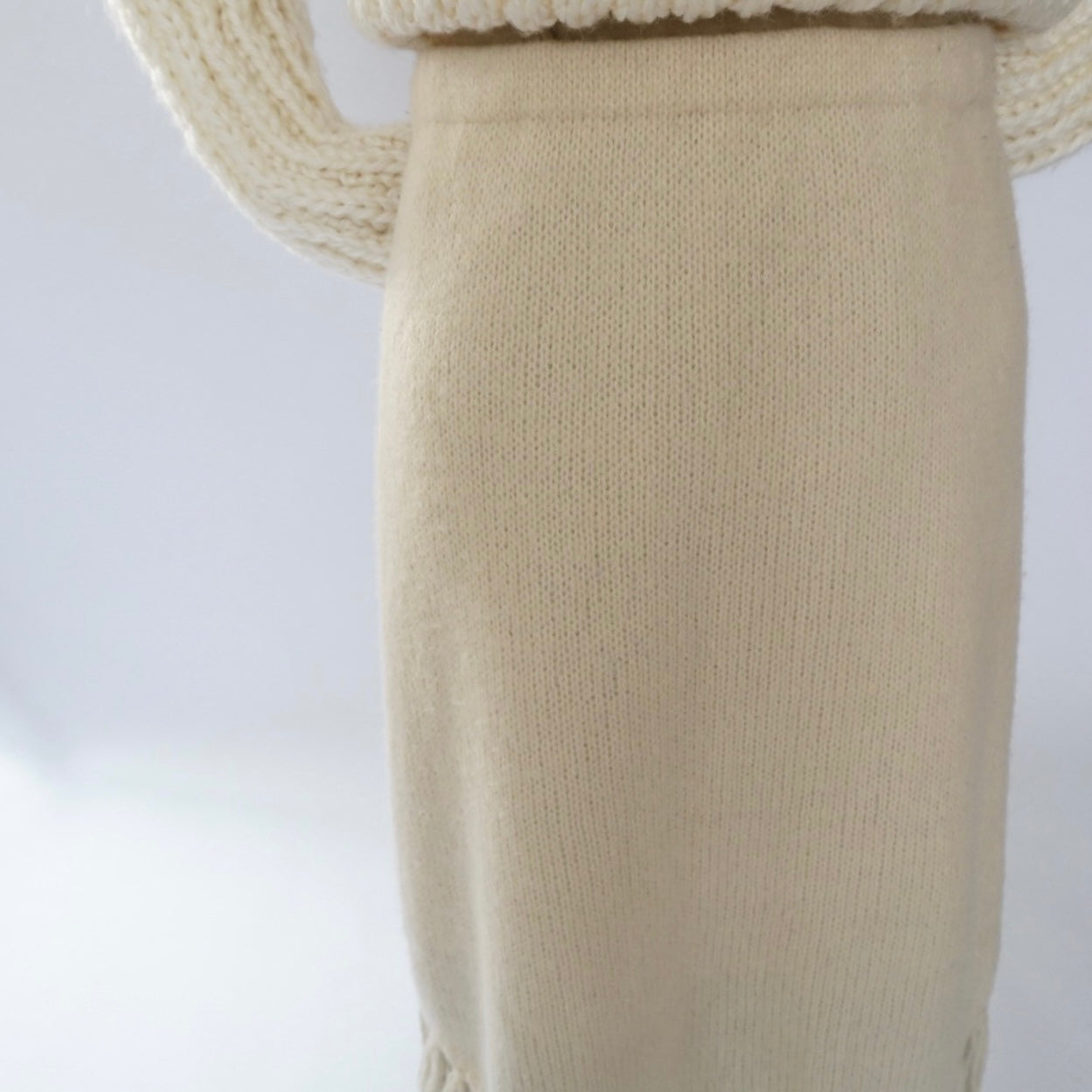 80s Ivory Fringe Skirt
