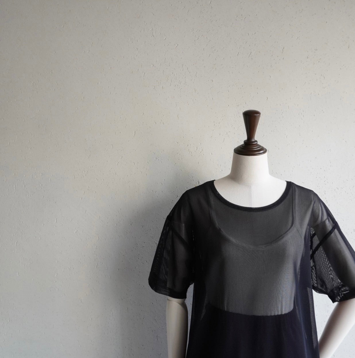 90s Black Sheer Top
