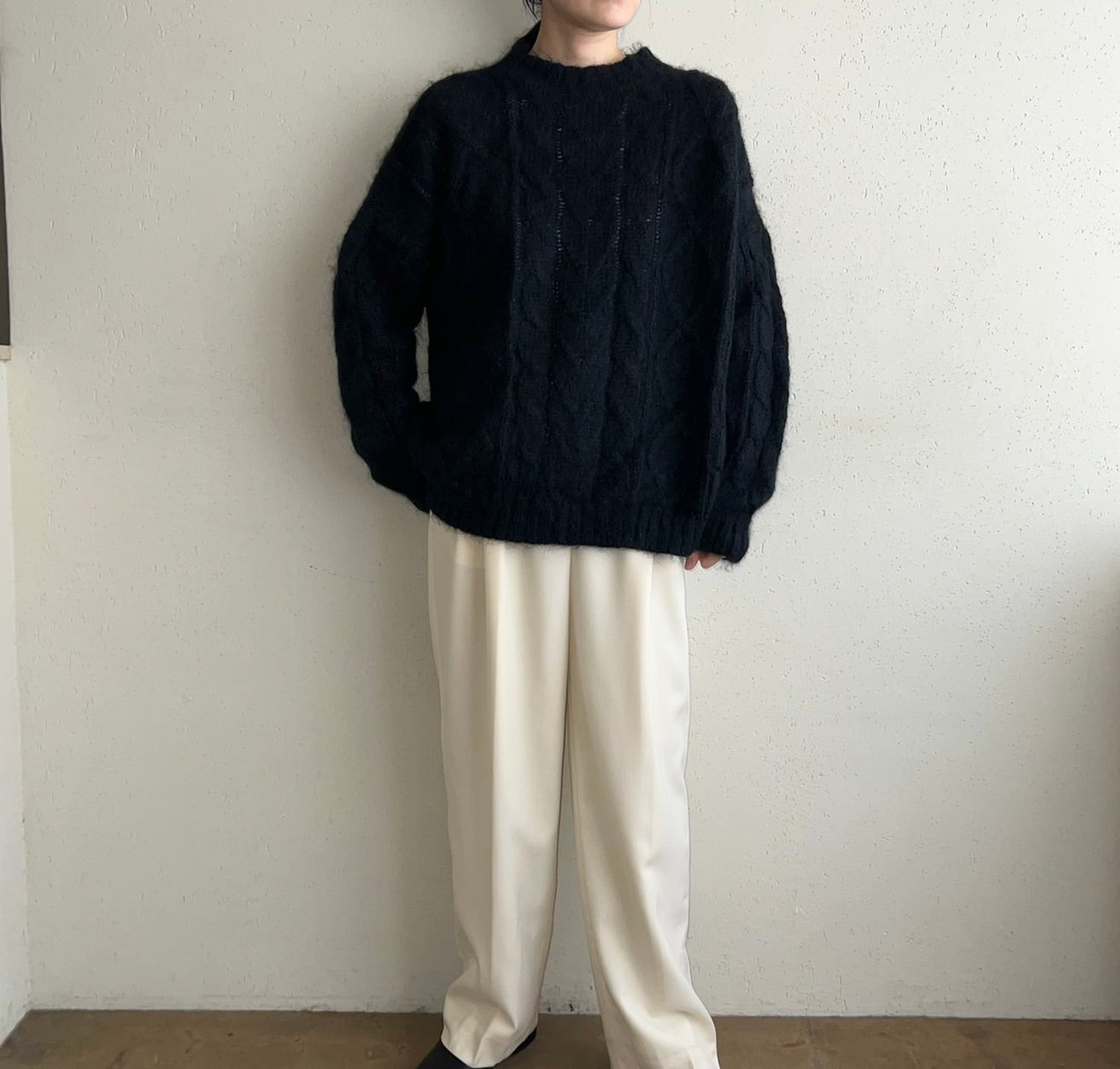 90s Black Mohair Knit
