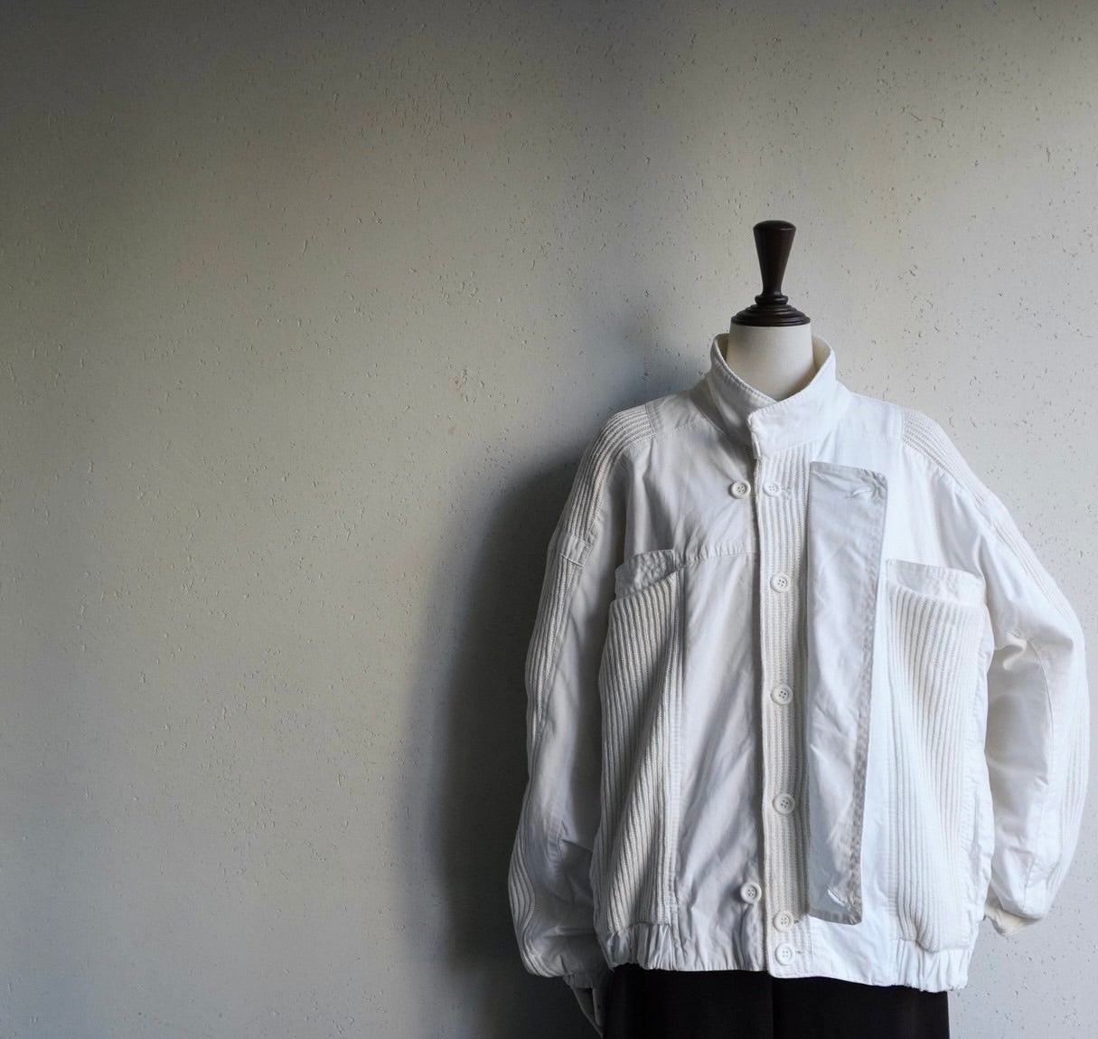 80s Ribbed Design Jacket Made in Italy