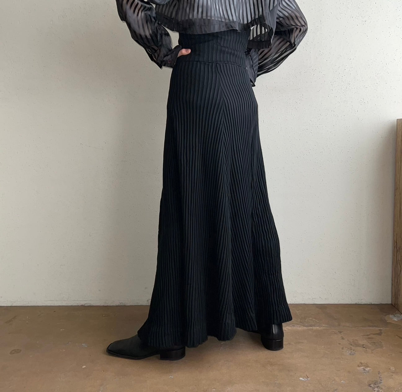 70s80s Ribbed Skirt