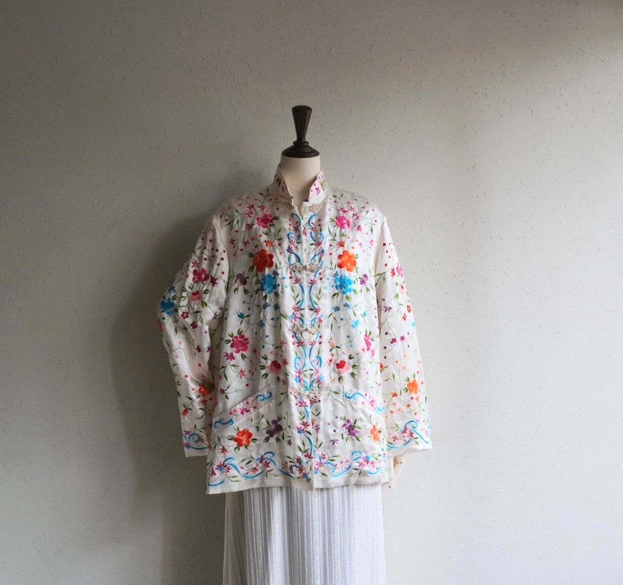 70s Silk Embroidery Jacket