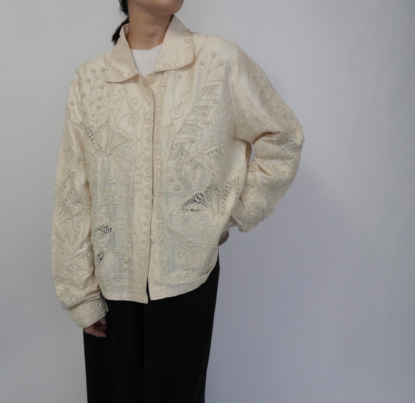 90s Silk Shirt, Jacket