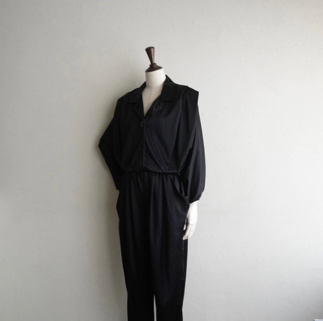 80s Black Jump Suit