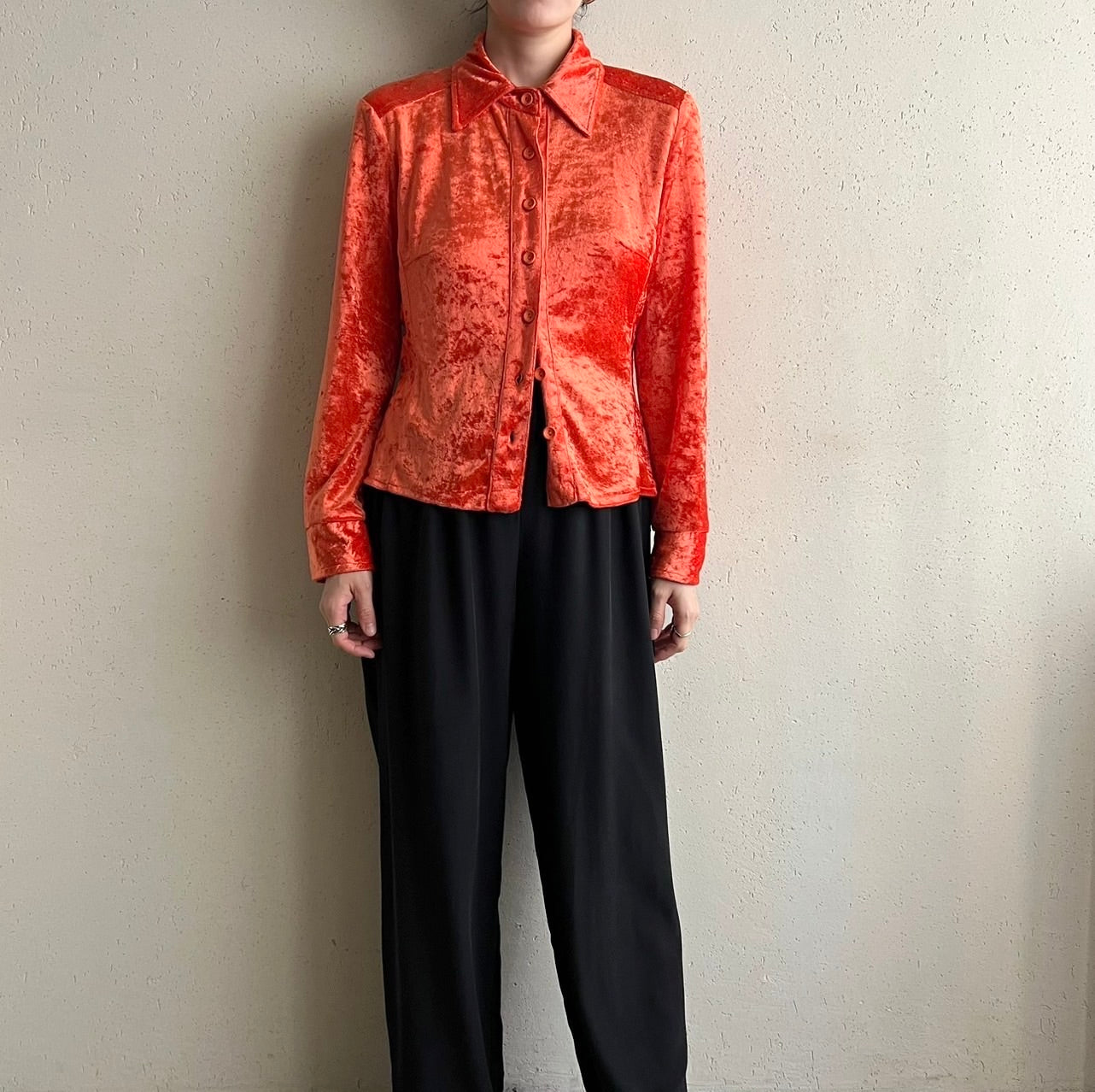 90s Velor Shirt Made in Italy