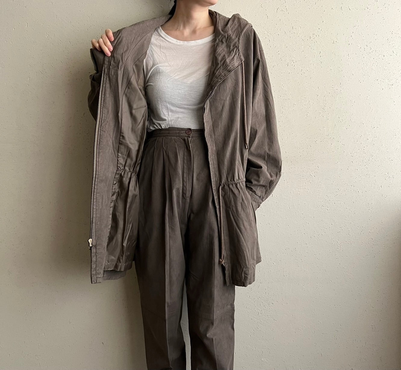 80s Suede Two-Piece Made in USA