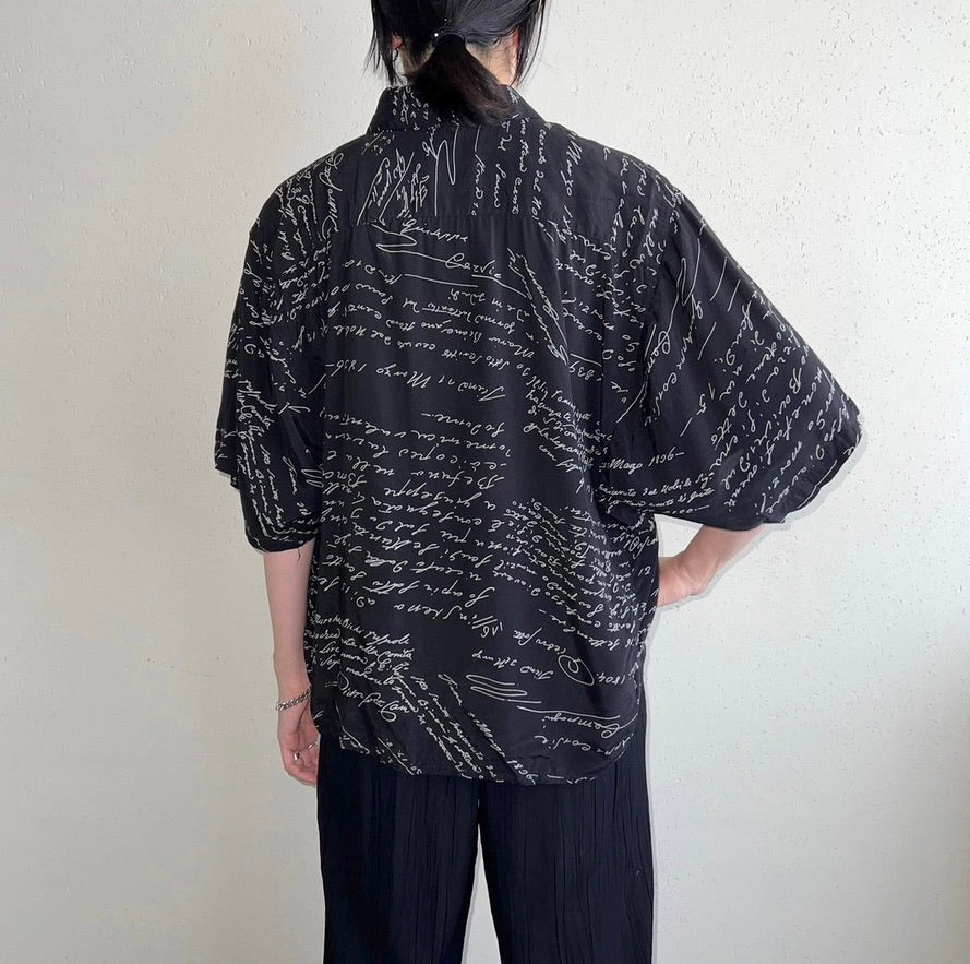 90s Printed Rayon Shirt