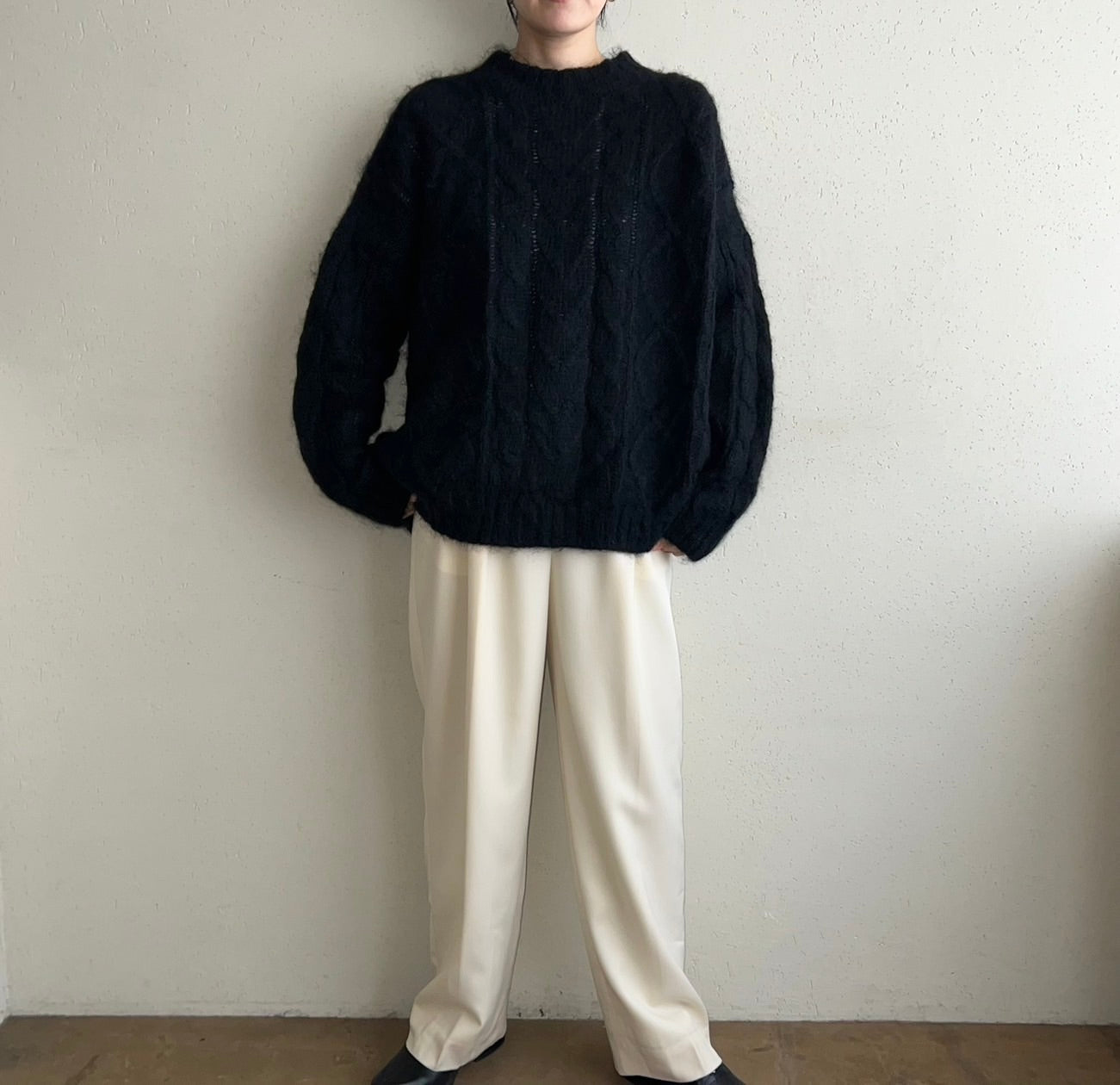 90s Black Mohair Knit