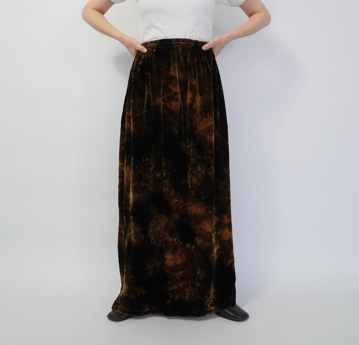 90s Velor Maxi Skirt