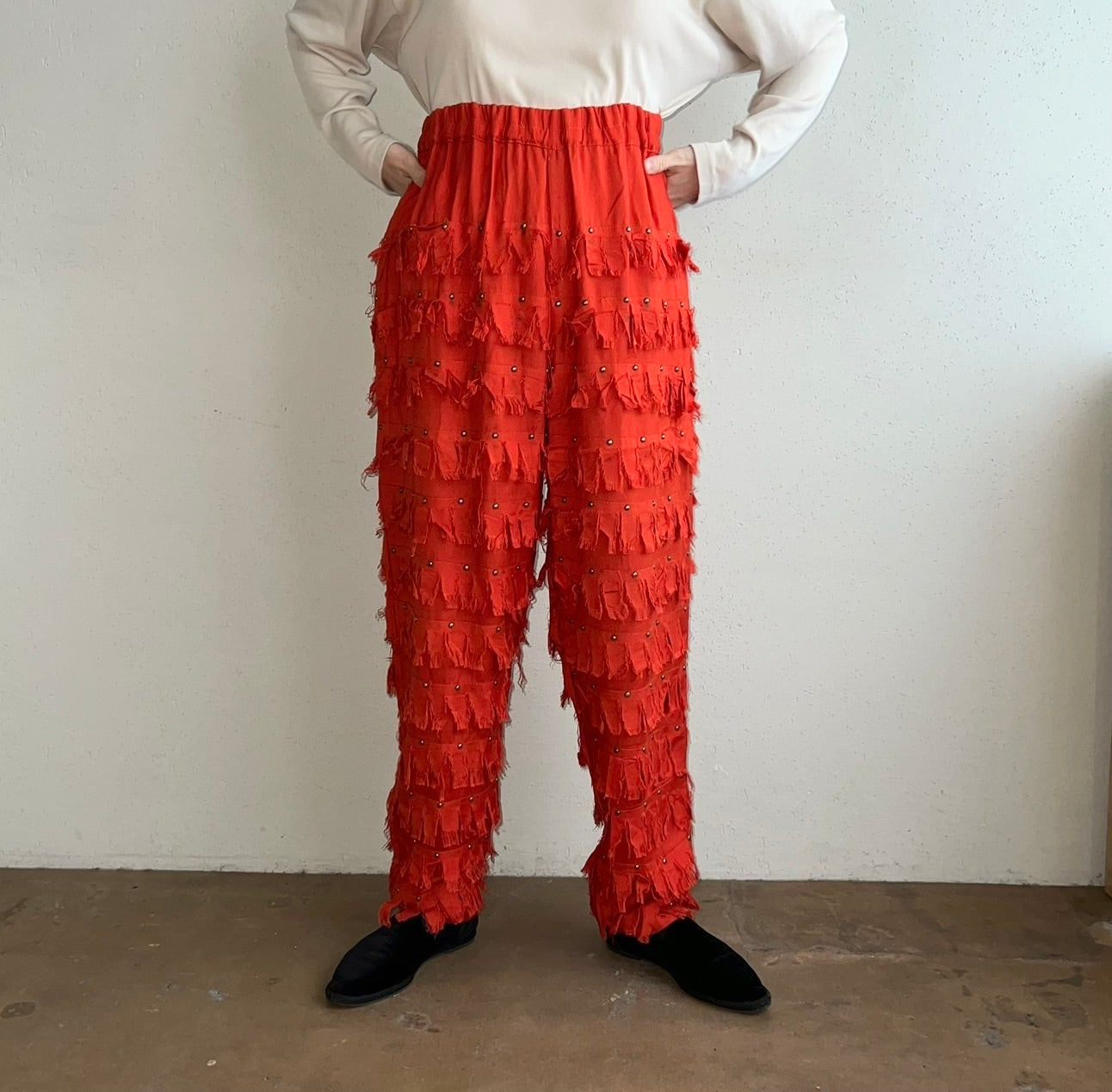 80s Rayon Fringe Pants
