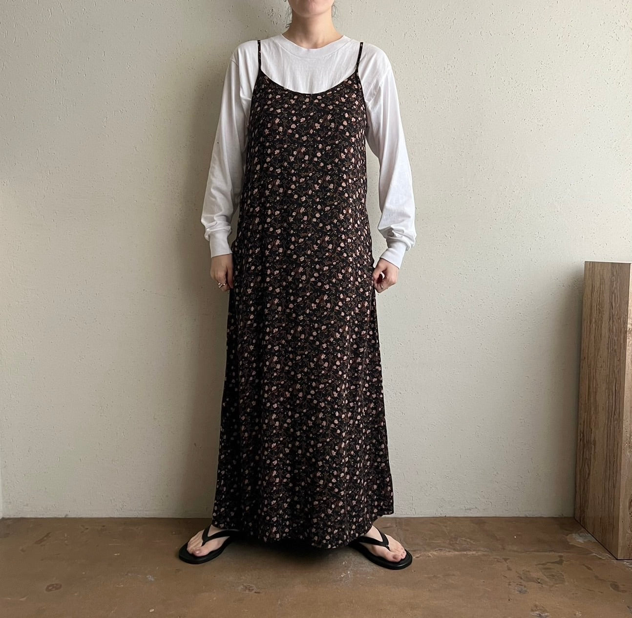 90s Printed Rayon Dress Made in USA