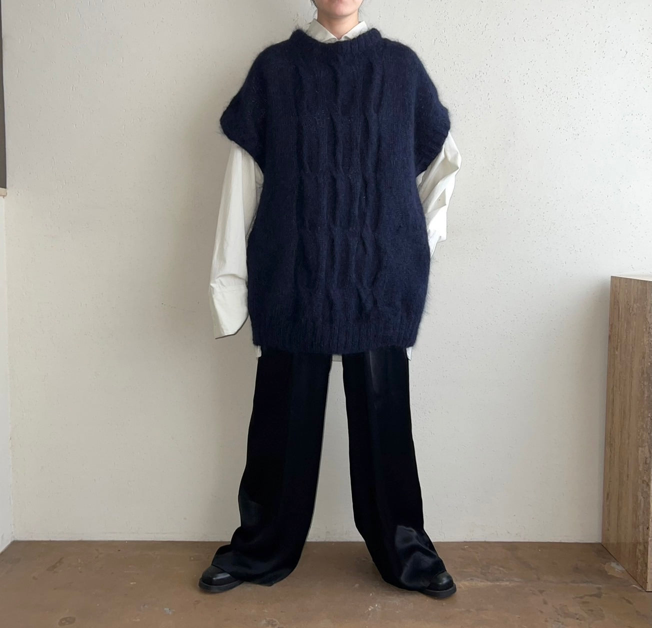 80s Navy Knit