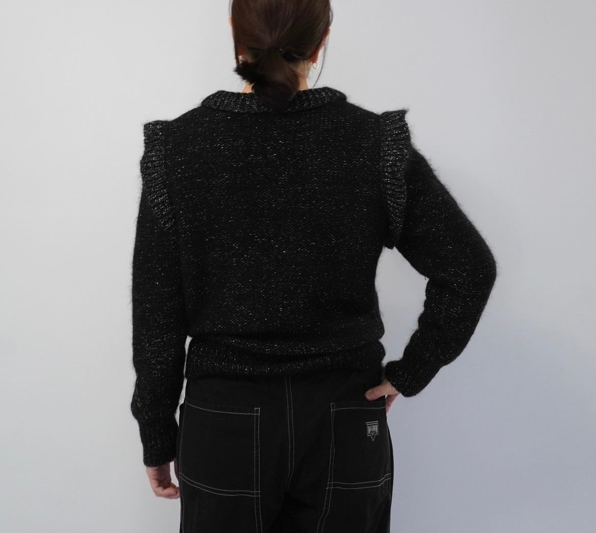 80s Flower Design Knit Made in Italy