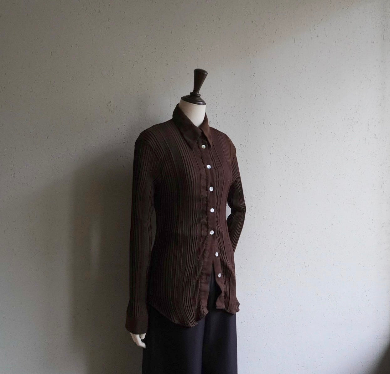 90s Pleated Design Shirt