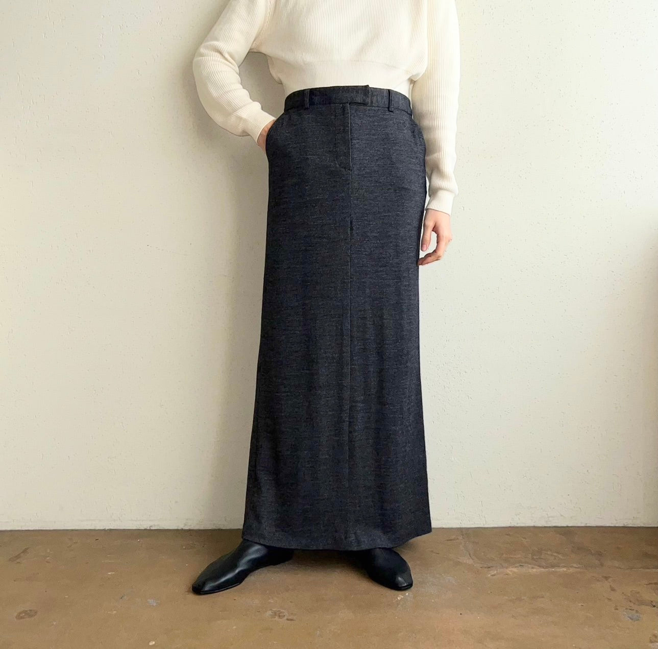 90s Wool Maxi Skirt Made in USA