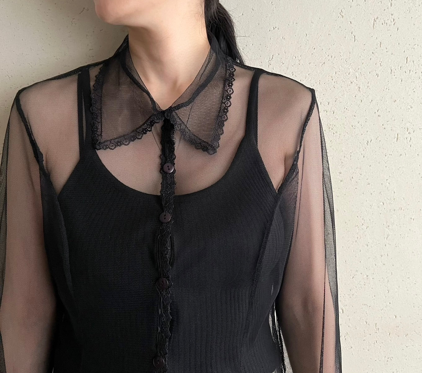 90s Sheer Mesh Shirt