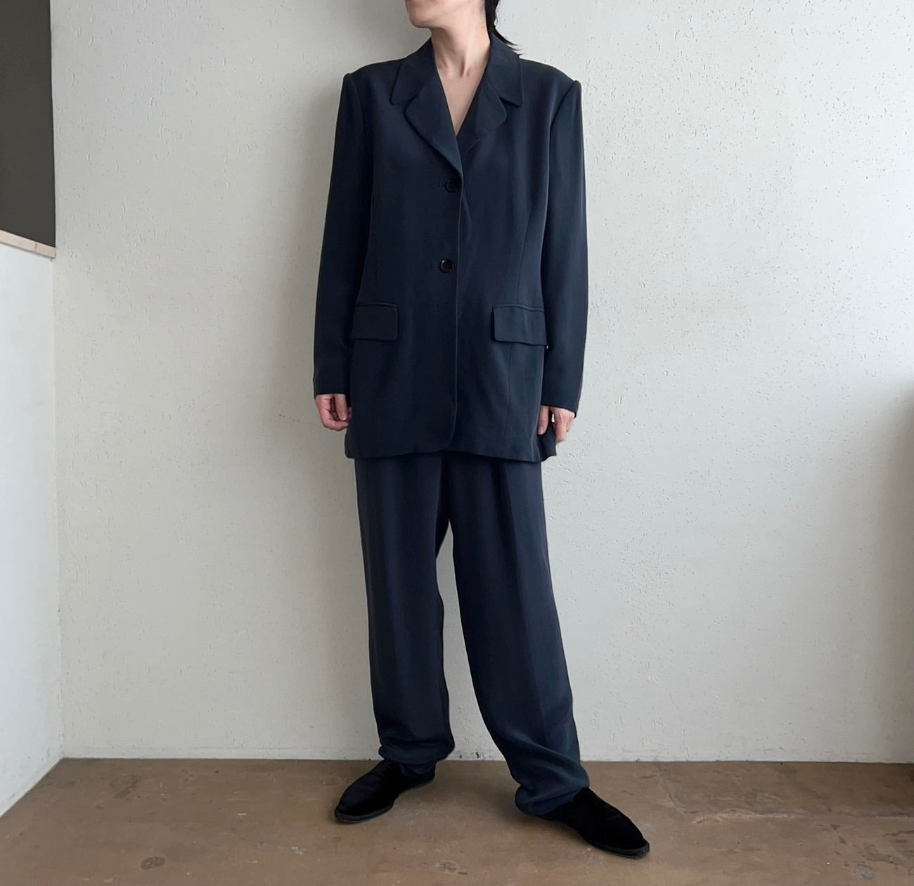90s Silk Two-Piece Suit