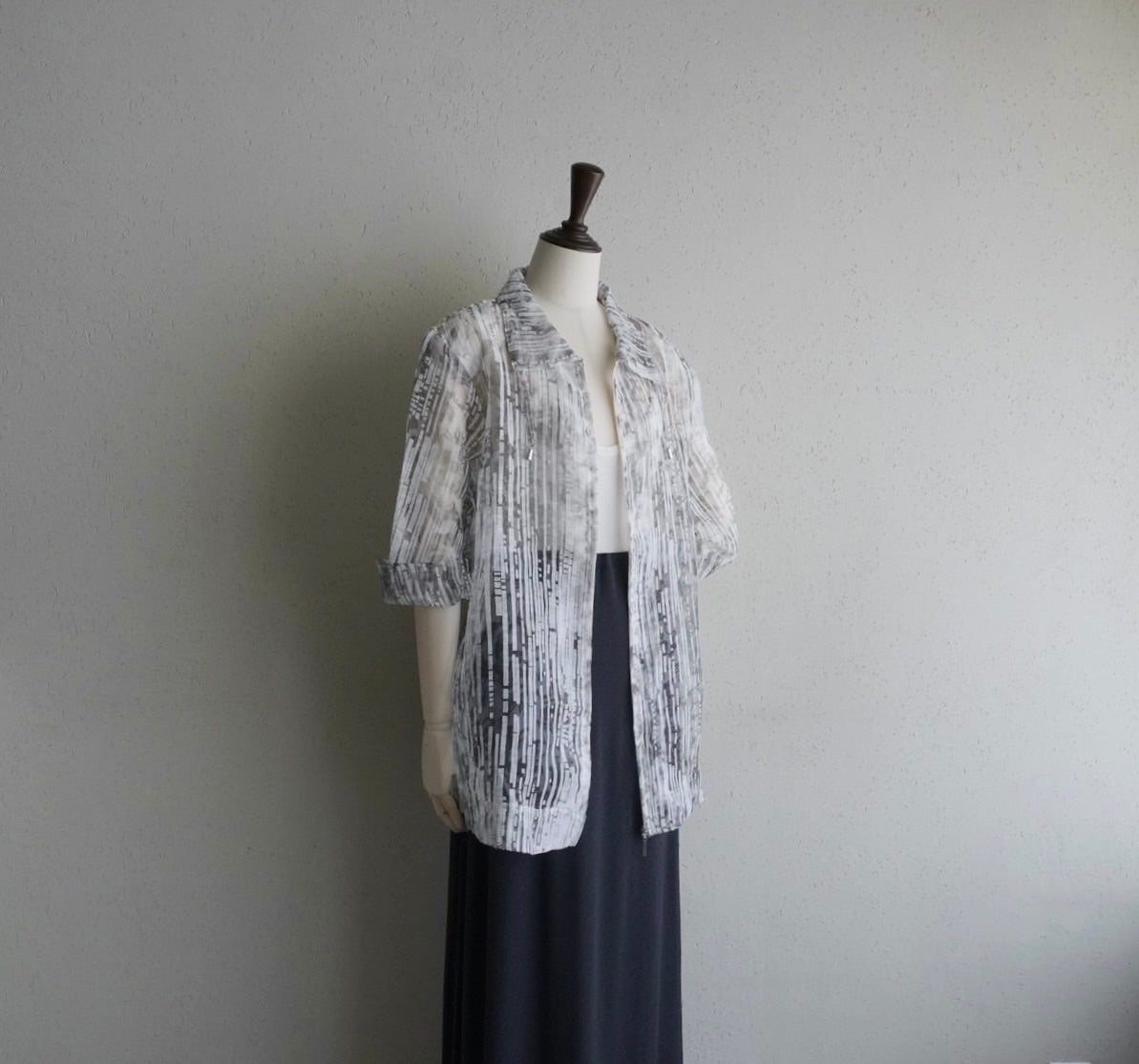 90s Sheer Zipped Shirt, Jacket