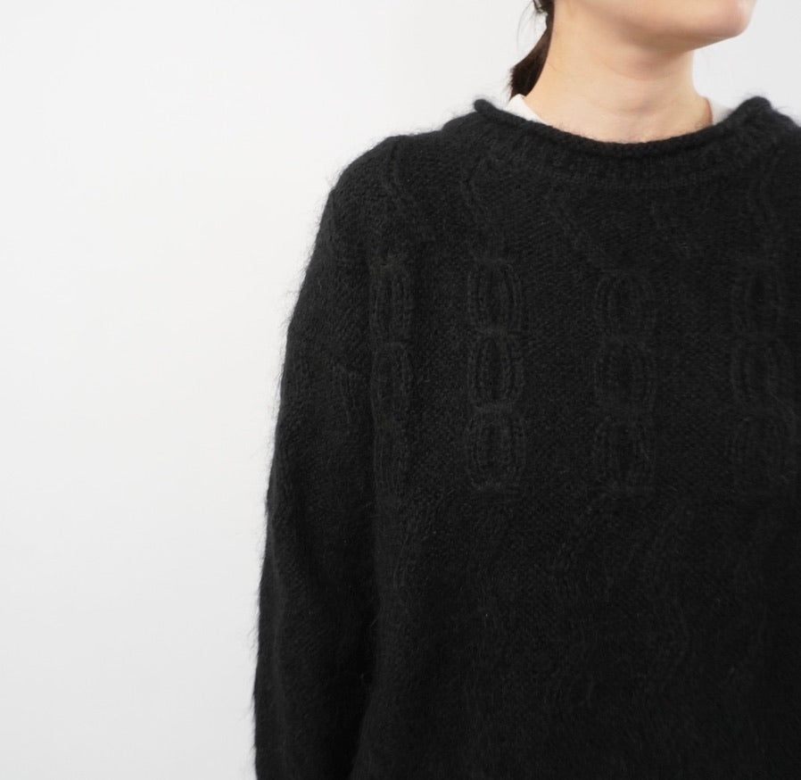 90s Black Mohair Knit