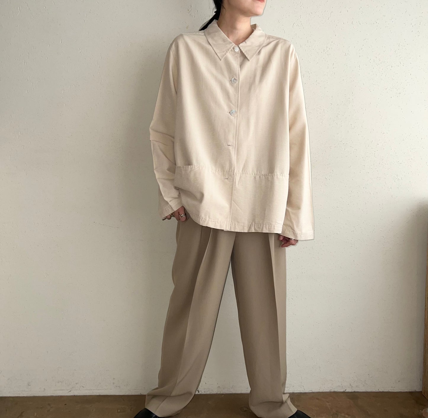90s Silk Shirt Jacket