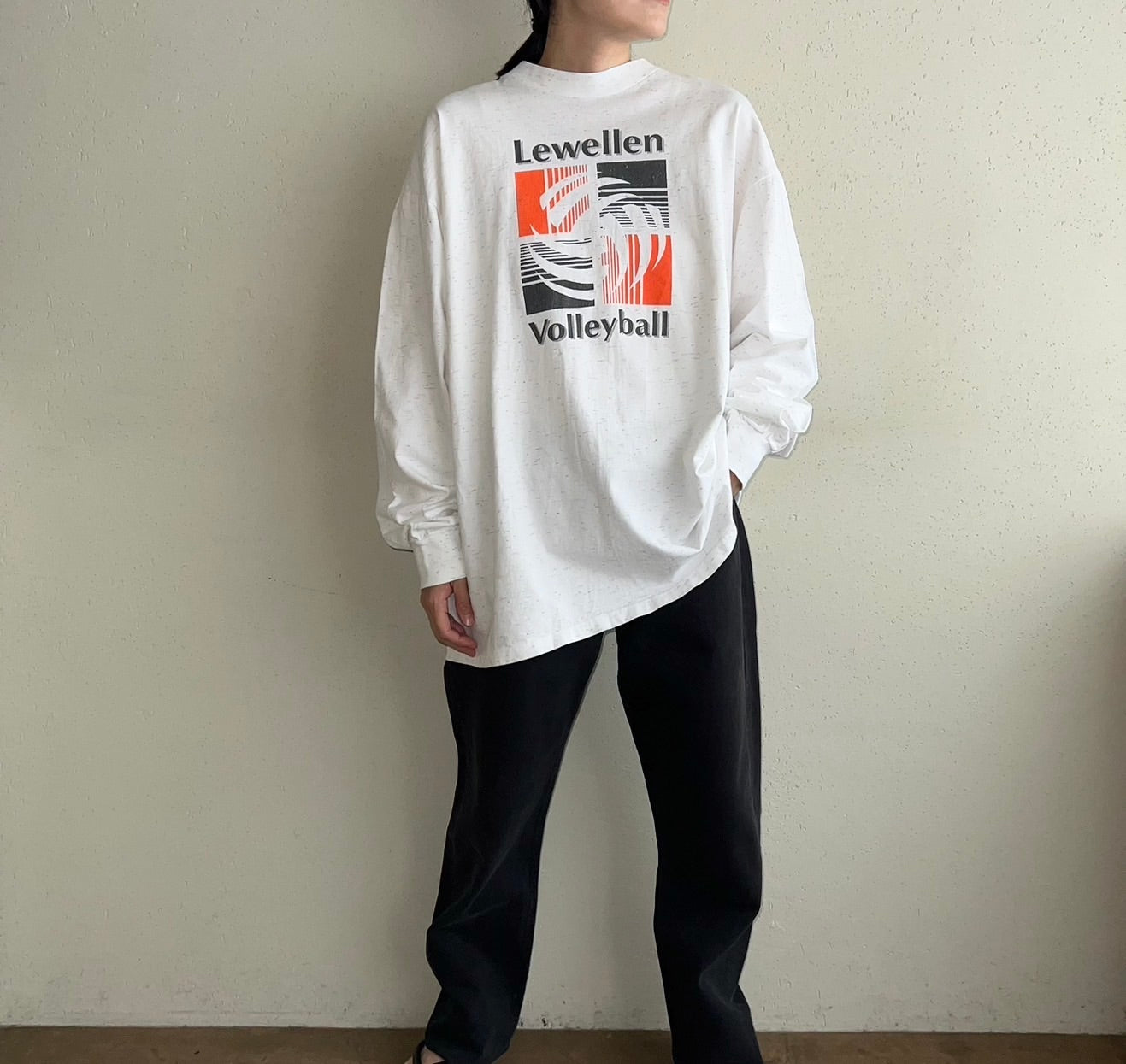 90s Printed Long T-shirt Made in USA