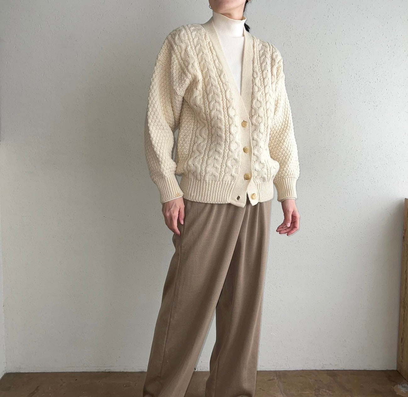 90s Wool Knit Cardigan Made in United Kingdom