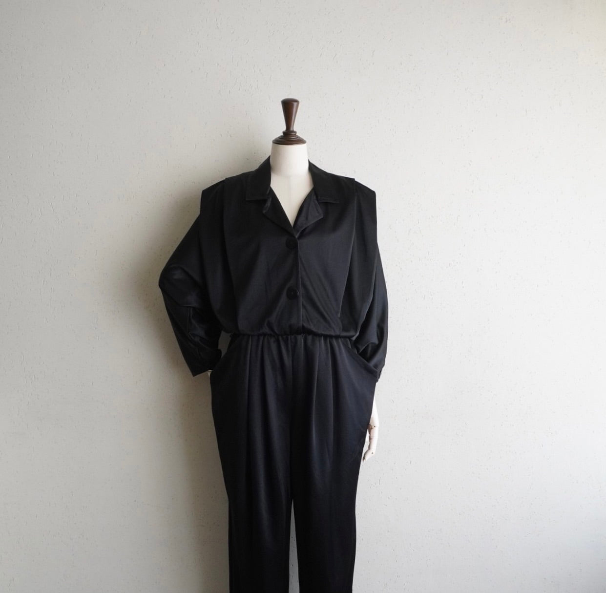 80s Black Jump Suit