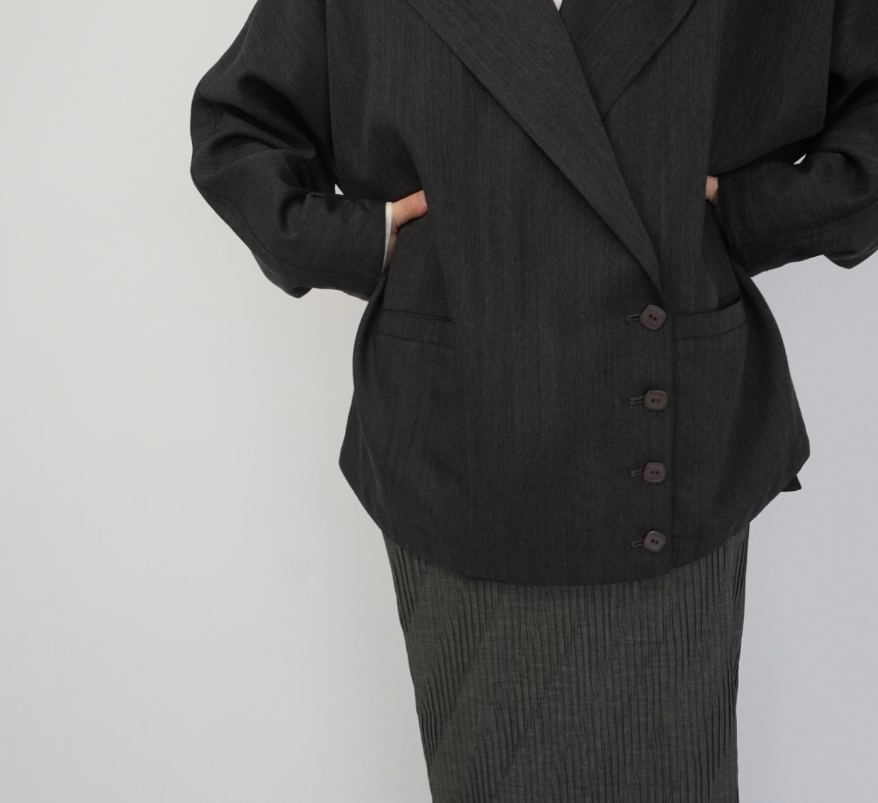 90s Design Wool Light Jacket