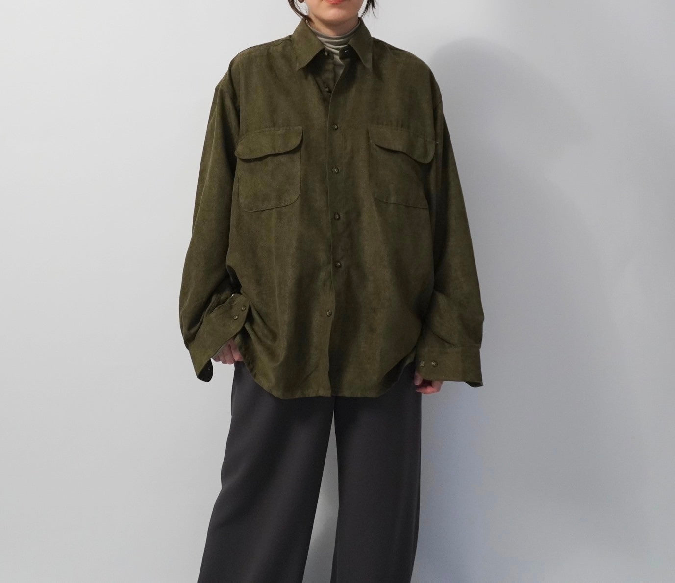 90s Faux Suede Shirt