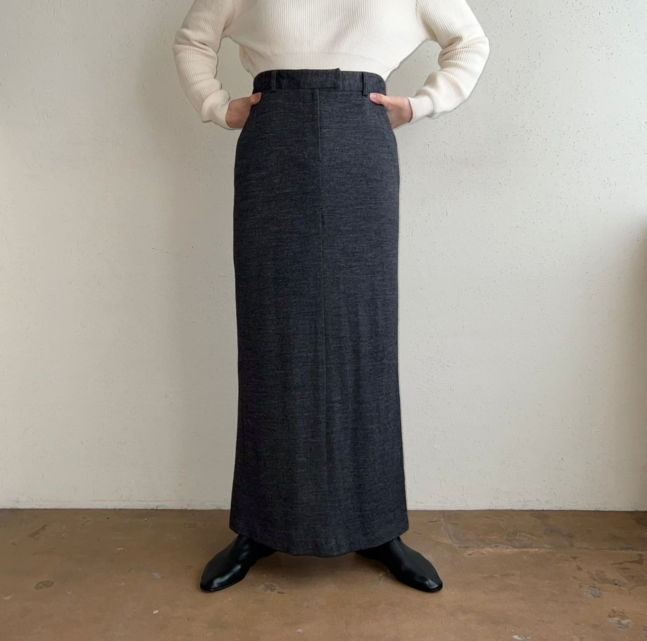 90s Wool Maxi Skirt Made in USA