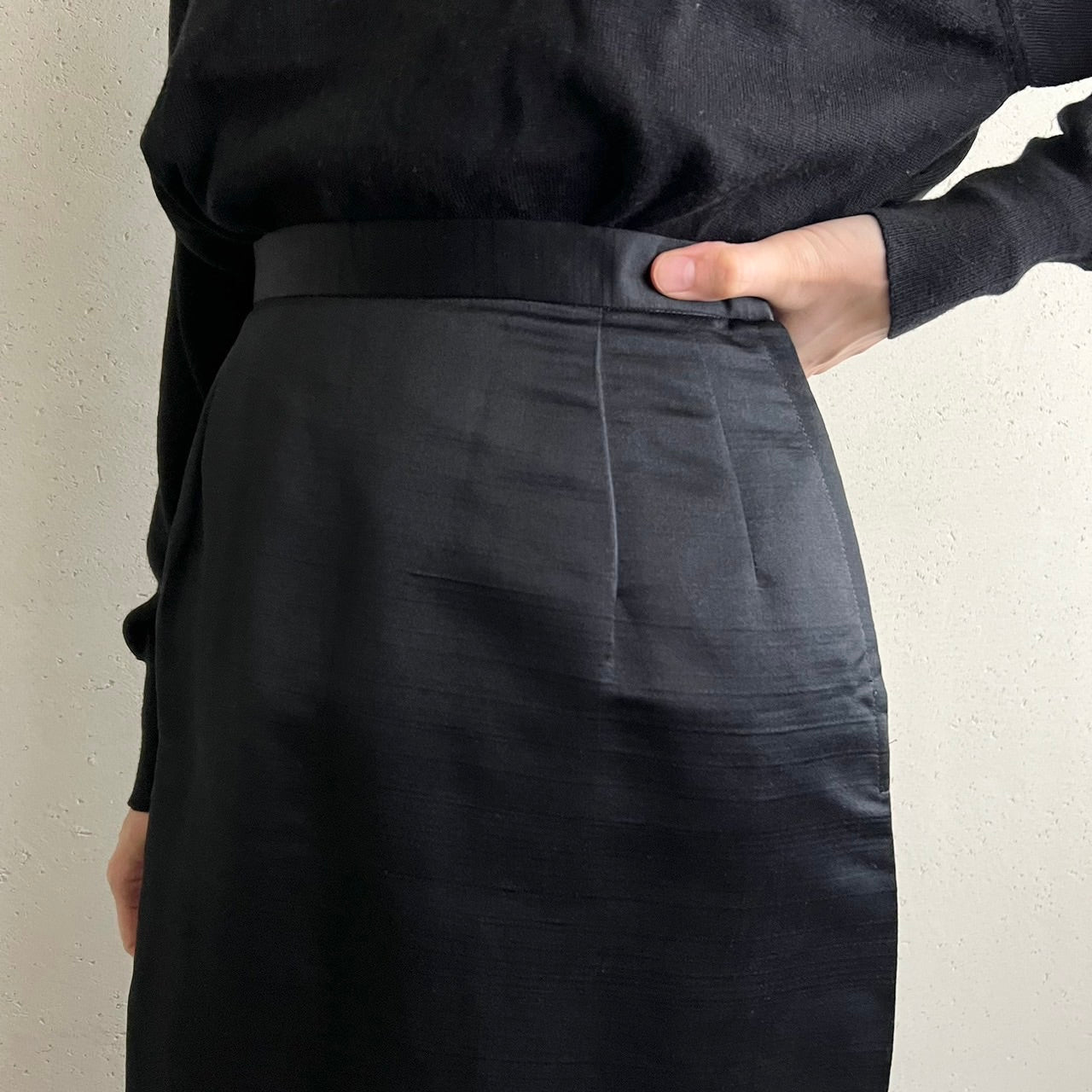 70s Black Skirt