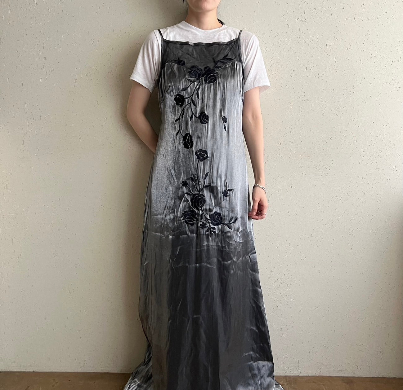 90s Shiny Maxi Dress Made in Canada
