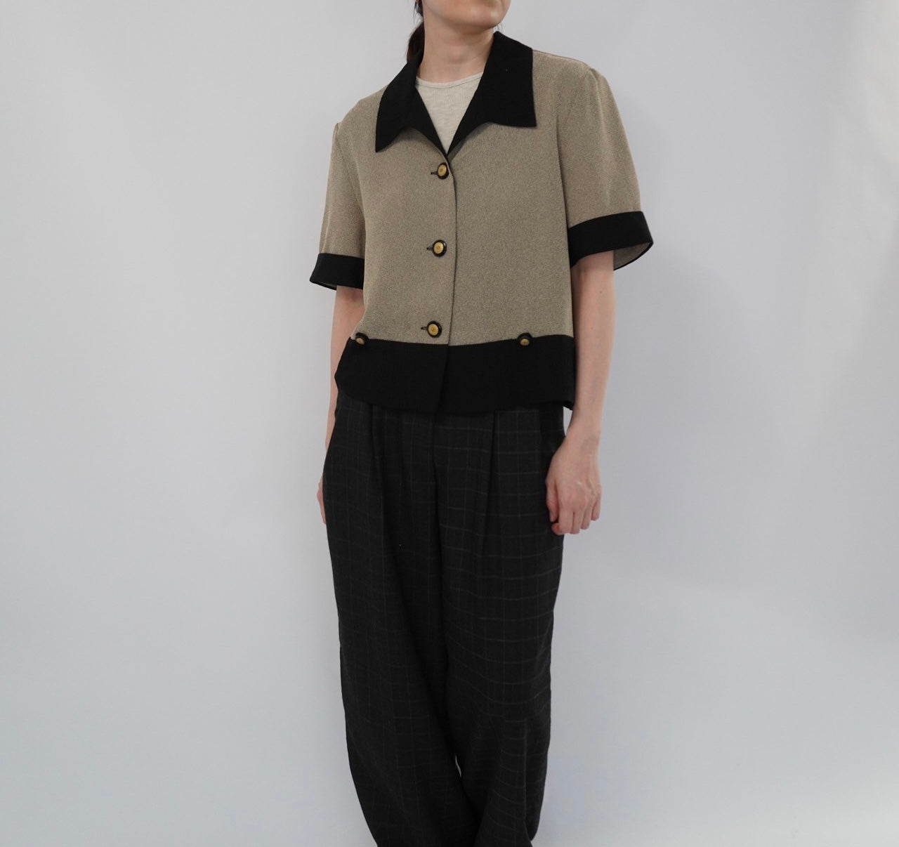 90s Two Tone Design Shirt,Jacket