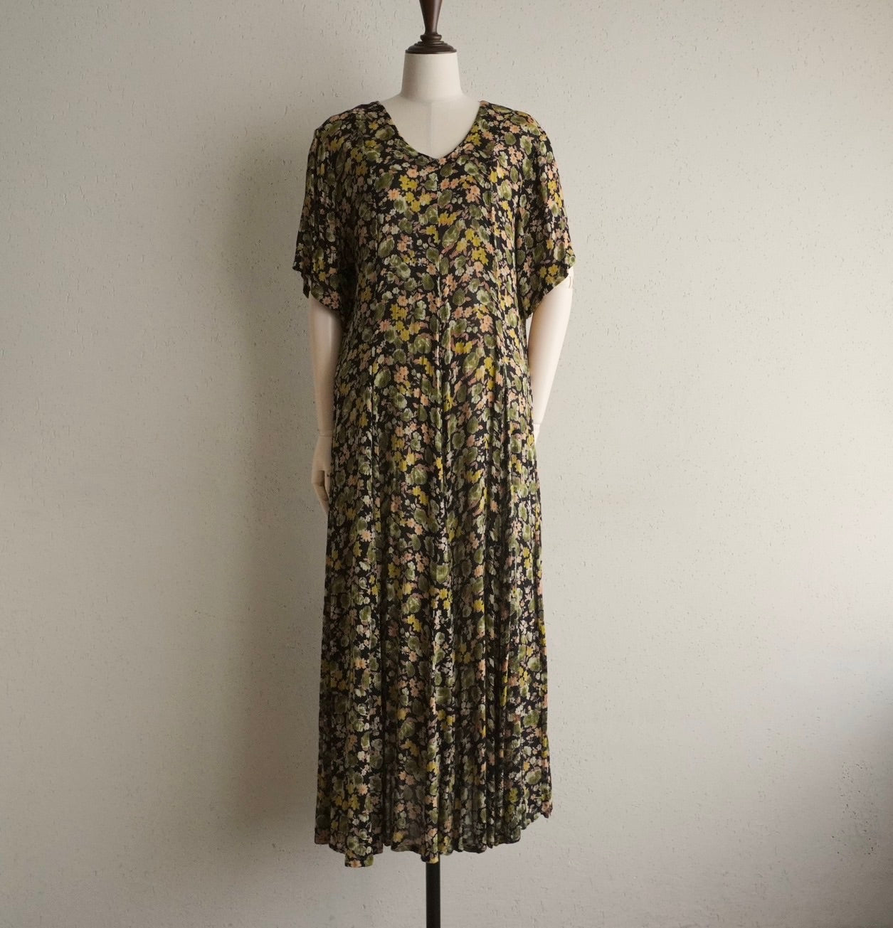 90s Printed Rayon Dress