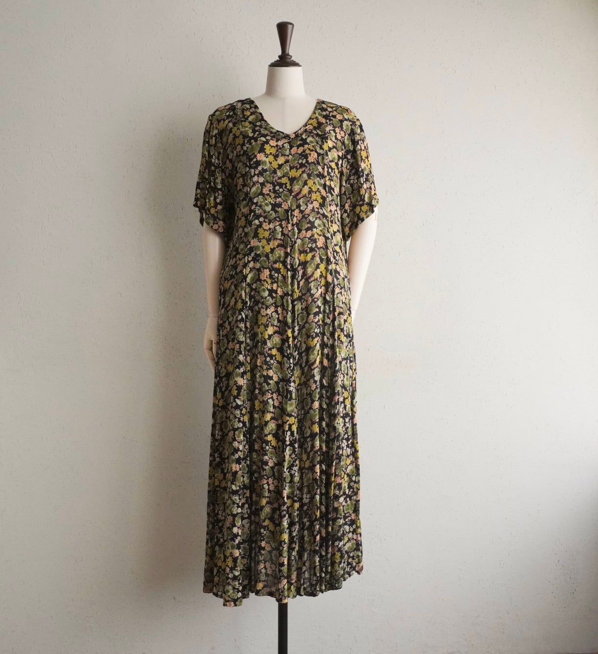 90s Printed Rayon Dress