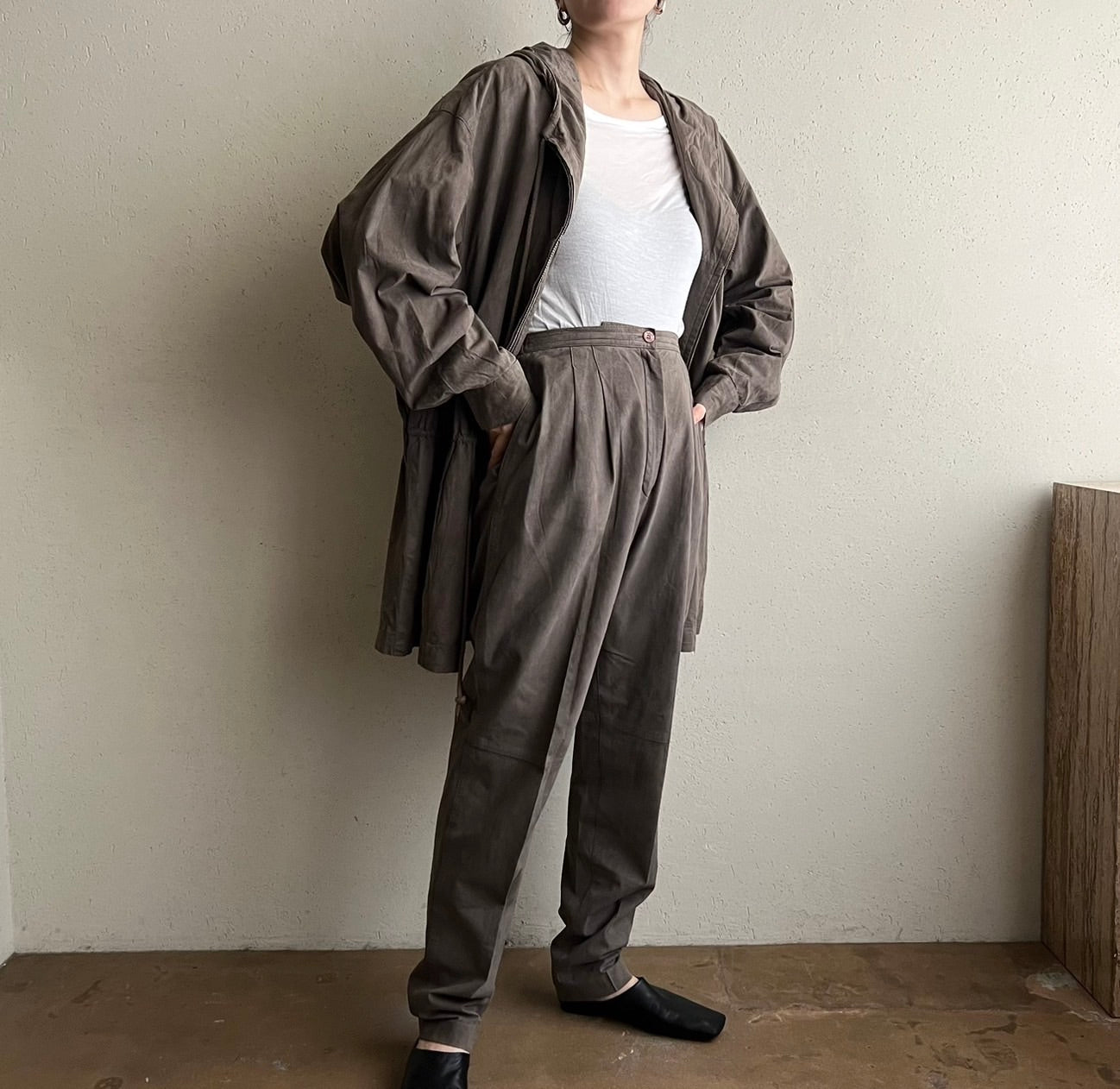 80s Suede Two-Piece Made in USA