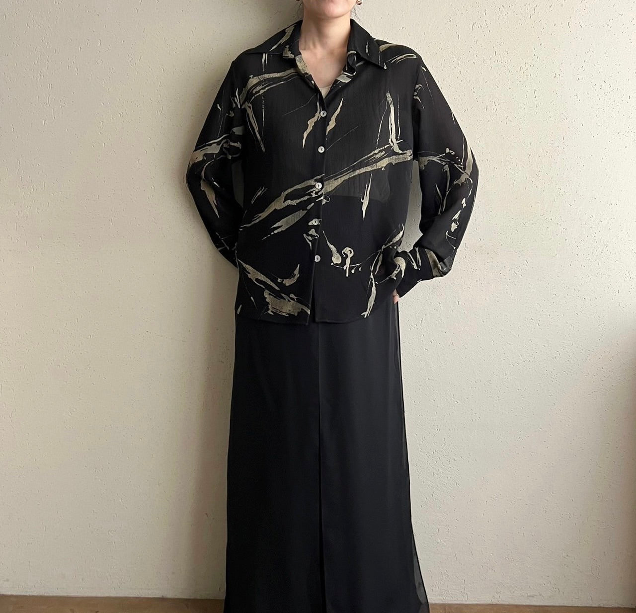 90s Sheer Shirt Made in Italy