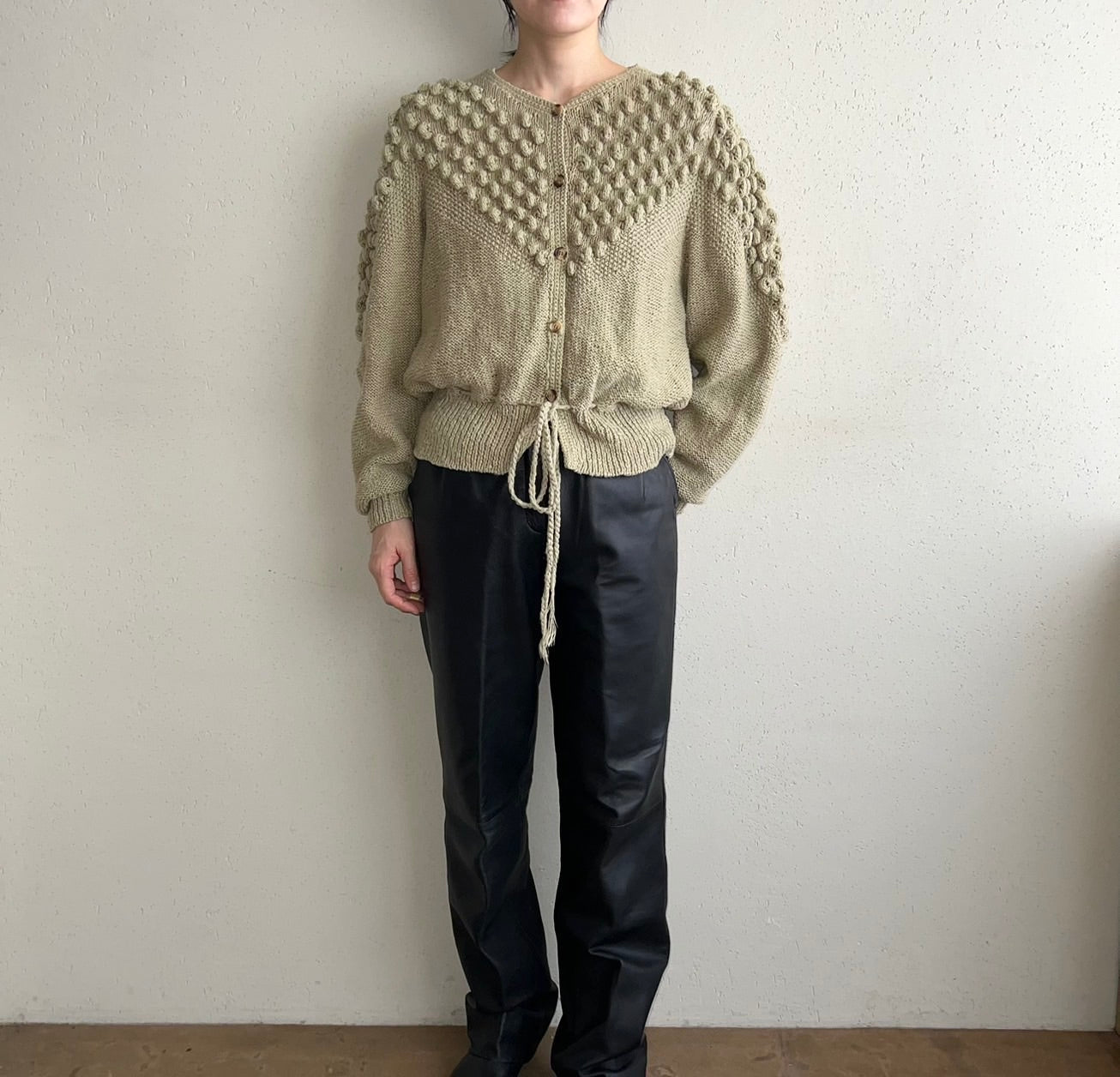 90s EURO Linen Knit Cardigan