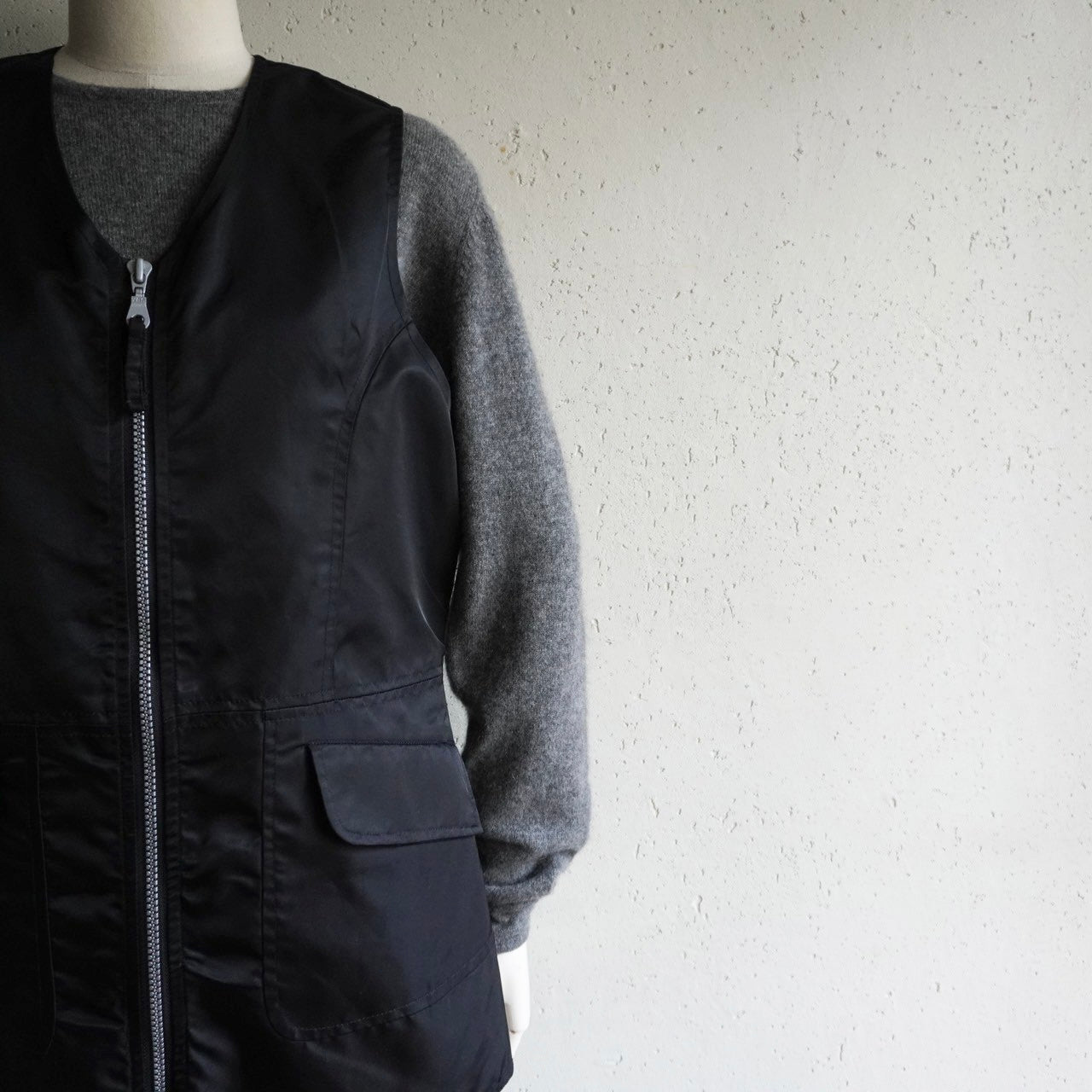 90s EURO Black Nylon Vest