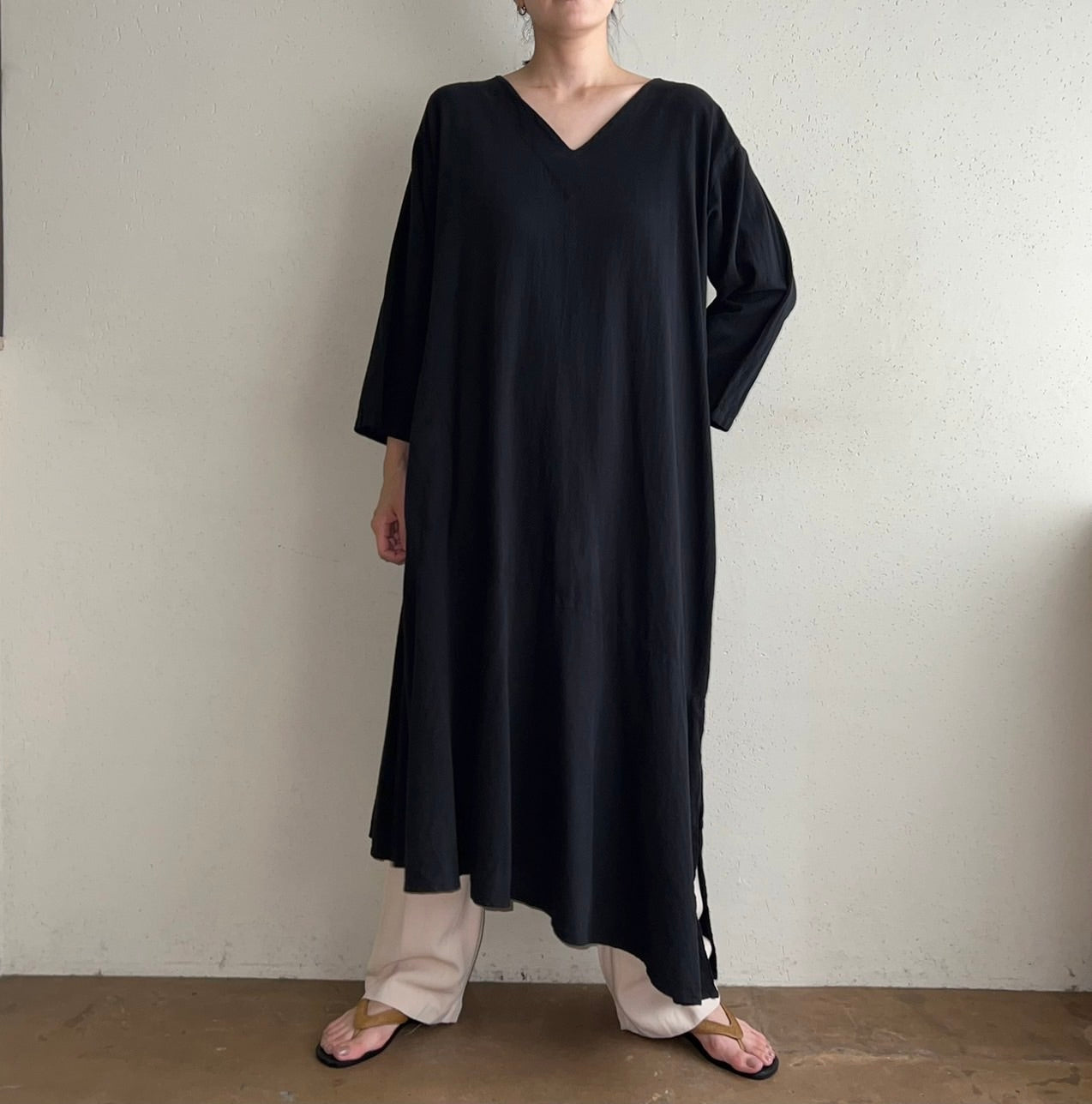 90s Cotton Asymmetry Dress