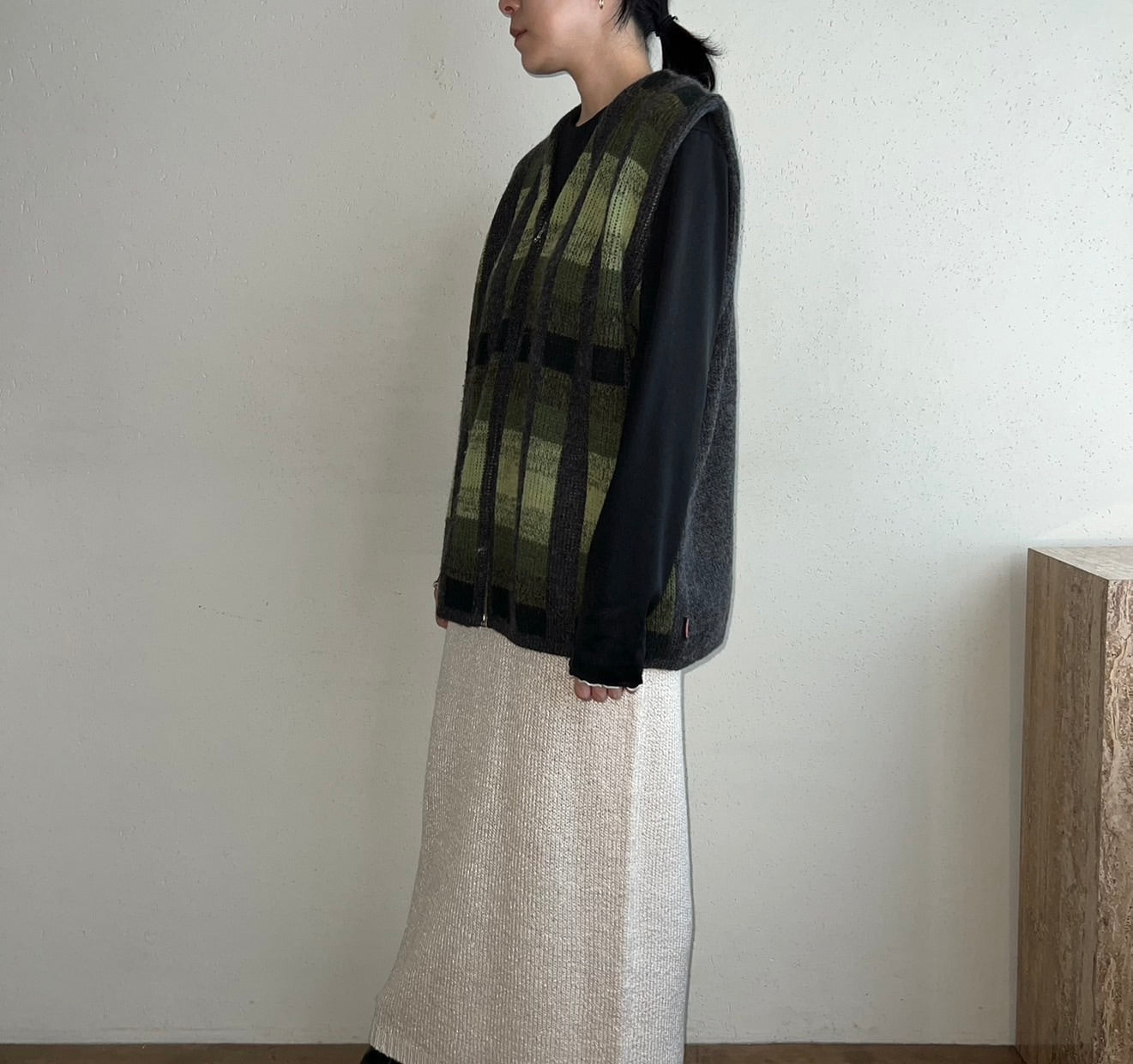 90s Zipped Knit Vest Made in Italy