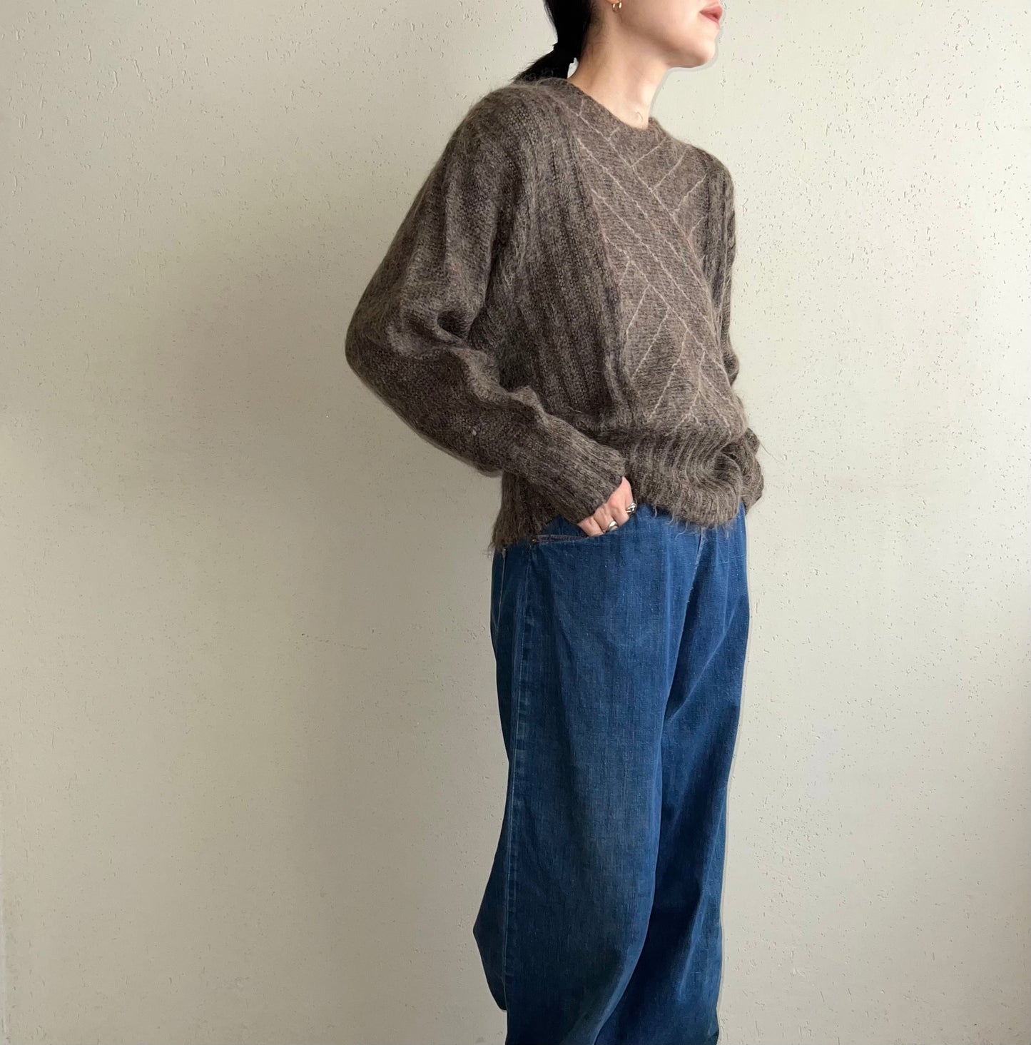 80s Design Mohair Knit Made in Italy