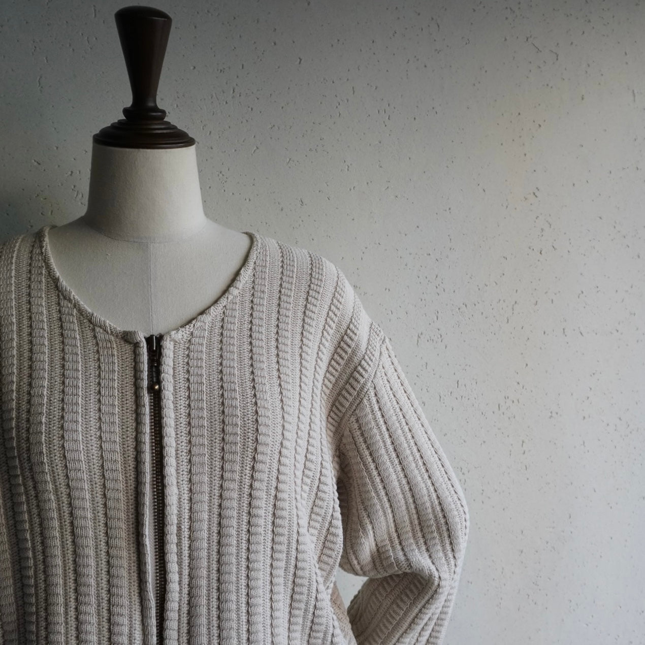 90s Zipped Cotton Top Made in Canada
