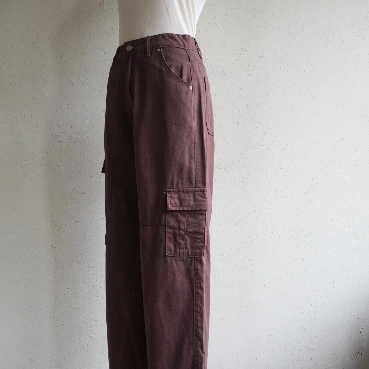 Brown Work Wide Pants