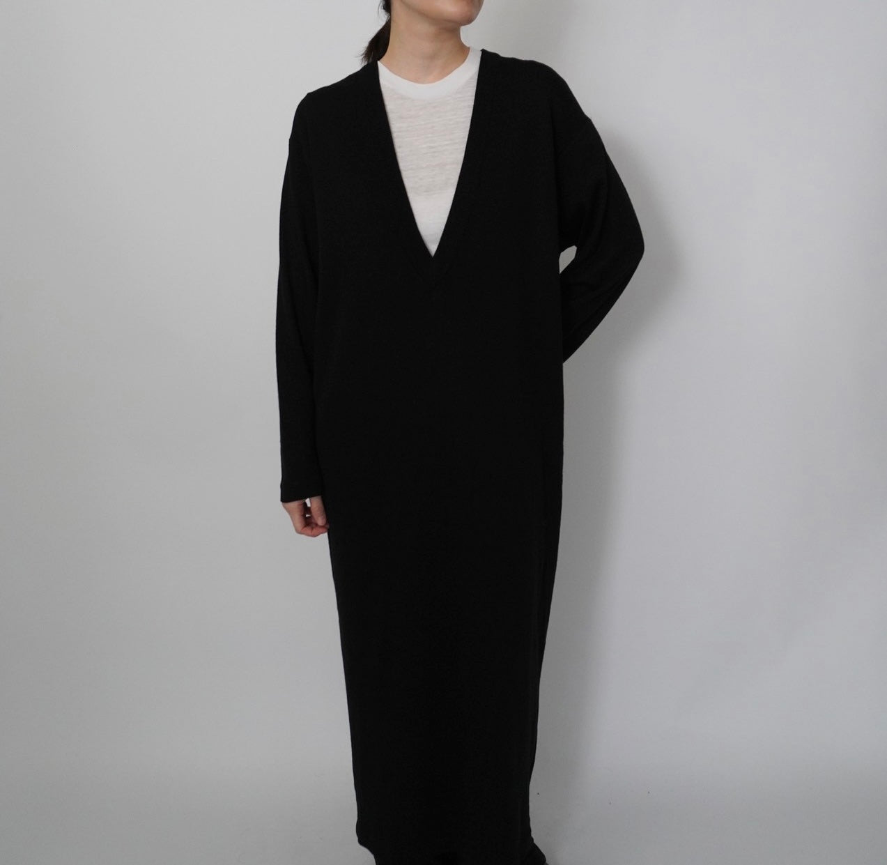 90s V Neck Knit Dress